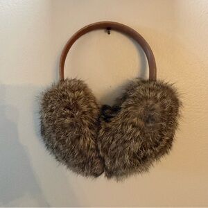 Hat Attack - Leather and Rabbit Fur Earmuff